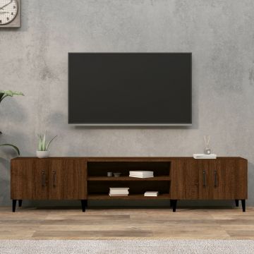 ТВ шкаф, кафяв дъб, 180x31,5x40 см, инженерно дърво