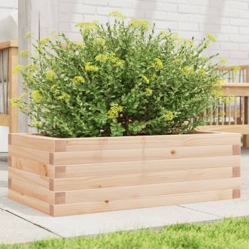Градинска кашпа 70x40x23 см масивна борова дървесина