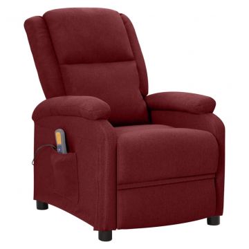 Wingback масажен наклоняем стол, виненочервен, текстил