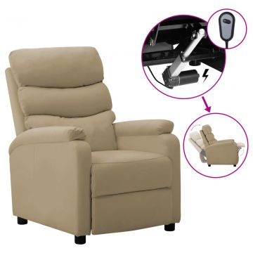 Електрически стол реклайнер Gentry, капучино, изкуствена кожа