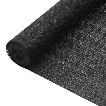 Засенчваща мрежа черна 3,6x25 м HDPE 75 г/м²