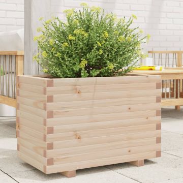 Градинска кашпа 70x40x49,5 см масивна борова дървесина
