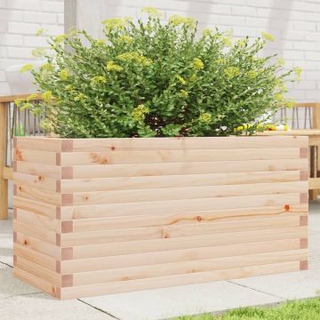 Градинска кашпа 90x40x46 см масивна борова дървесина