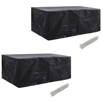 Калъфи за 8-местни градински мебели 2 бр 10 капси 229x113 см