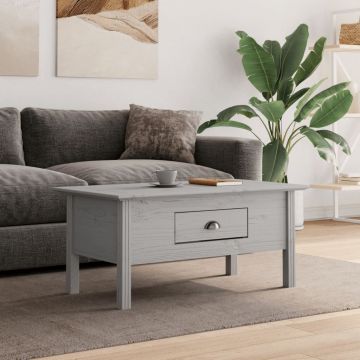 Маса за кафе BODO, сива, 100x55x46 см, бор масив