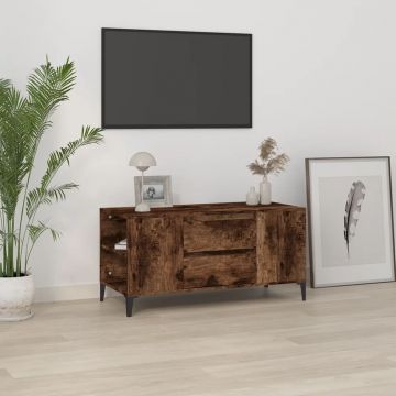 ТВ шкаф, опушен дъб, 102x44,5x50 см, инженерно дърво