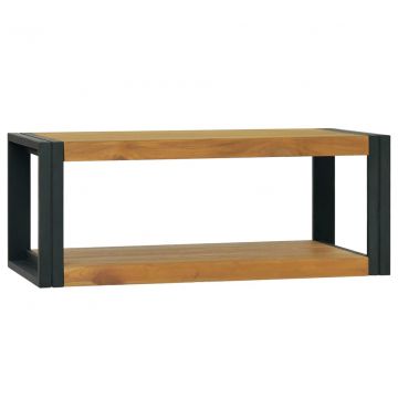 Стенен шкаф за баня Hanson, 90x45x35 см, тиково дърво масив