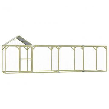 Клетка за пилета, 6x1,5x2 м, импрегниран бор