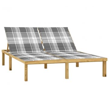 Двоен шезлонг с шалтета Saima, импрегнирано борово дърво