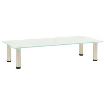 322765  TV Stand Frosted 80x35x17 cm Tempered Glass