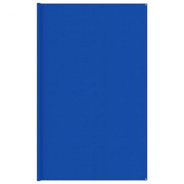 Килим за палатка, 400x400 см, син, HDPE