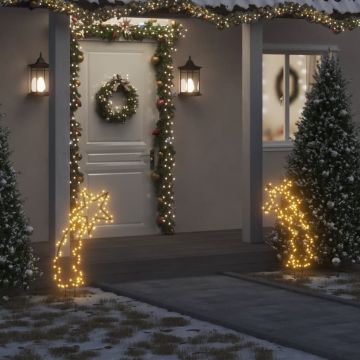 Коледна светеща украса с шипове, метеор, 115 LED, 89 см
