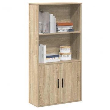 Библиотека, сонома дъб, 60x24x120 см, инженерно дърво