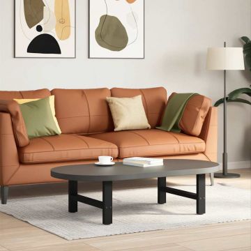 Крака за масичка за кафе черни 2 бр. 60x(30-31) см стомана