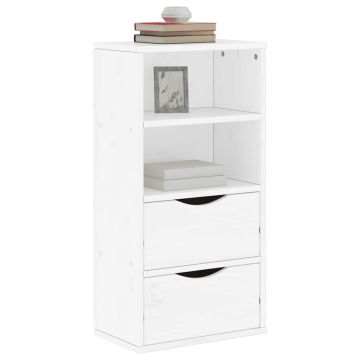 Страничен шкаф с чекмеджета ODDA White 40x24x79 cm