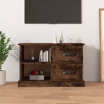 ТВ шкаф, опушен дъб, 73x35,5x47,5 см, инженерно дърво