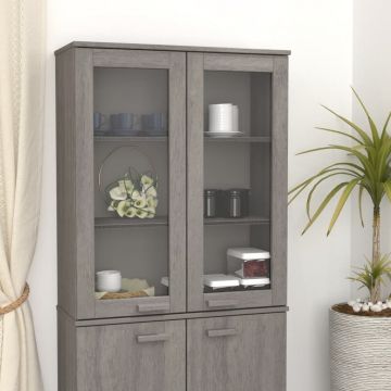 Надстройка за шкаф HAMAR светлосива 85x35x100 см бор масив
