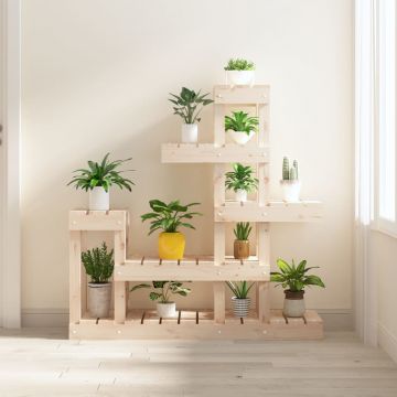 Поставка за цветя, 92x25x97 см, бор масив