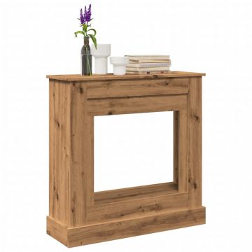 Облицовка за камина, дъб артизан, 90x30x90 см, инженерно дърво