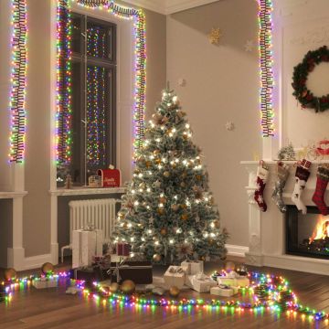 LED клъстърен стринг с 400 LED многоцветен 7,4 м PVC