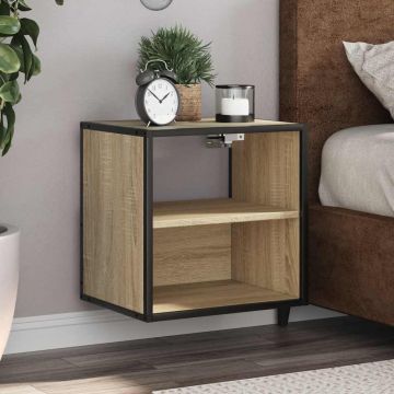 Стенно нощно шкафче Sonoma Oak 40x31x39,5 cm