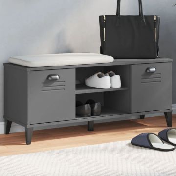 Пейка за обувки VIKEN, антрацит, 106x35x45 см, инженерно дърво