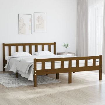 Рамка за легло Vu, меденокафява, дърво, 150x200 cм, 5FT King Size