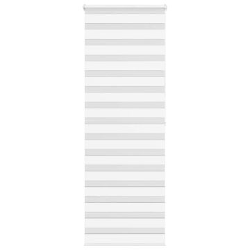 Зеброва щора бял 90x200 см ширина на плата 85,9 cm полиестер