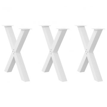 Крака за маса за хранене с форма на X 3 бр. 80x(72-73) cm