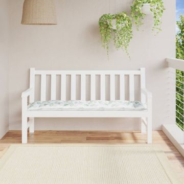 Възглавница за градинска пейка с листа 150x50x7 см оксфорд плат Alaya