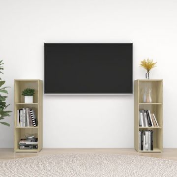 ТВ шкафове Harper, 2 бр, дъб сонома, 107x35x37 см, ПДЧ