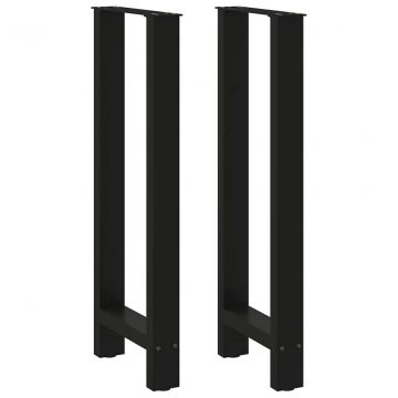 Крака за бар маса черни 2 бр. 50x(100-101) cm стомана