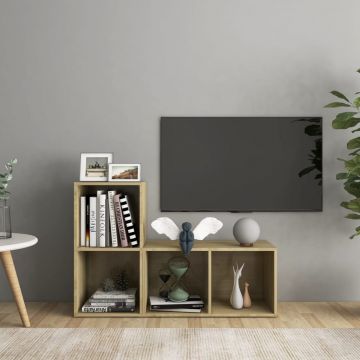 ТВ шкафове Dillon, 2 бр, дъб сонома, 72x35x36,5 см, инженерно дърво
