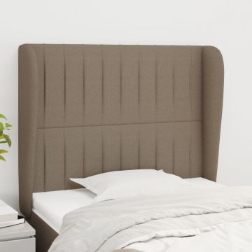 Горна табла за легло с уши Appleton, таупе, 93x23x118/128 см, плат