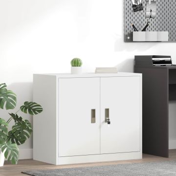 Шкаф за съхранение Бял 80 x 40 x 70 см Стомана