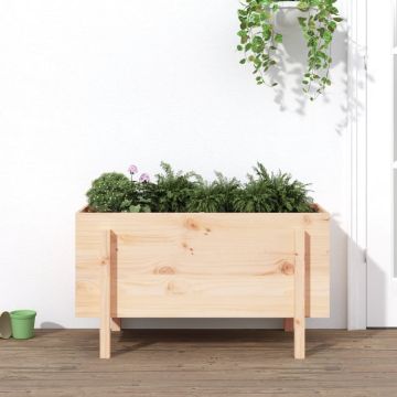 Градинско повдигнато легло, 101x50x57 см, бор масив