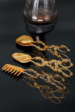Комплект щипки (3 броя), цвят Златист