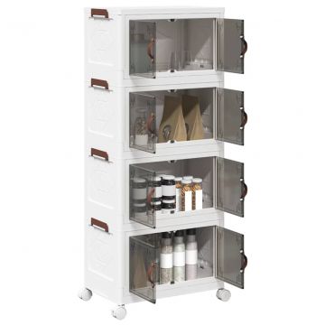 Кутия за съхранение с колела на 4 нива 28 L 48x29,5x112,5 cm