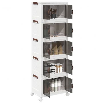 Кутия за съхранение с колела на 5 нива 28 L 48,5x29,5x139 cm