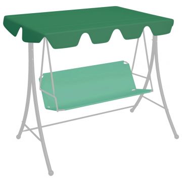 Резервен покрив за градинска люлка, зелен, 150/130x70/105 cм
