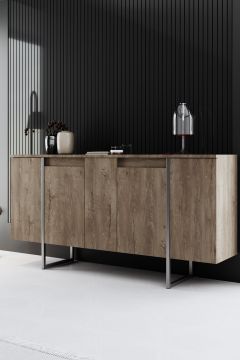 Конзола Luxe, цвят Орех Сребърен