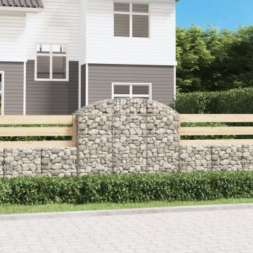 Дъговидна габионна кошница 150x50x120/140 см поцинковано желязо