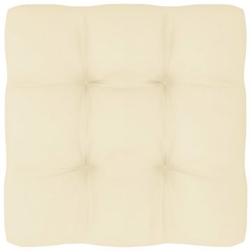 Палетна възглавница, кремава, 60x60x12 см, текстил