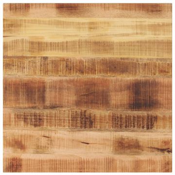 Плот за маса, 70x70x2,5см, квадратен, масивно дърво грубо манго