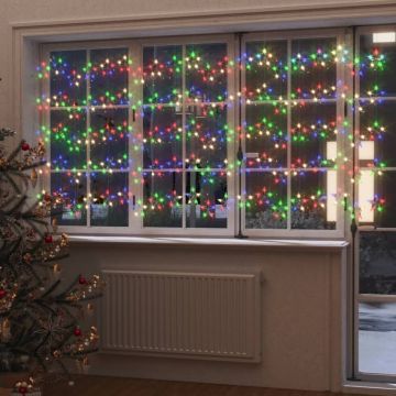 LED завеса от светещи звезди, 500 LED, цветни, 8 режима