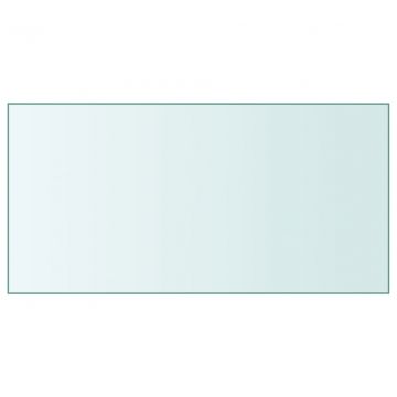 Плот за маса прозрачен 50x100 см закалено стъкло