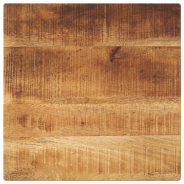 Плот за маса, 60x60x2,5см, квадратен, масивно дърво грубо манго