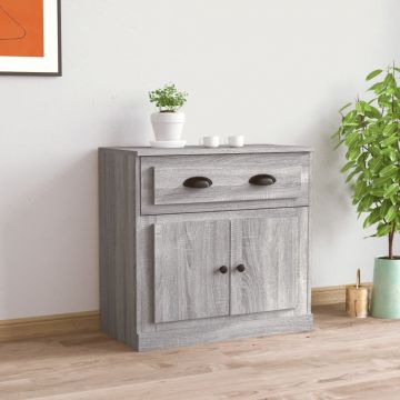 Сайдборд, сив сонома, 70x35,5x67,5 см, инженерно дърво