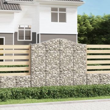 Габионни кошници арка 2 бр 200x50x180/200 см поцинковано желязо