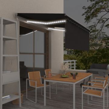 Автоматичен сенник с щора LED сензор за вятър 3x2 Redmond,5 м антрацит